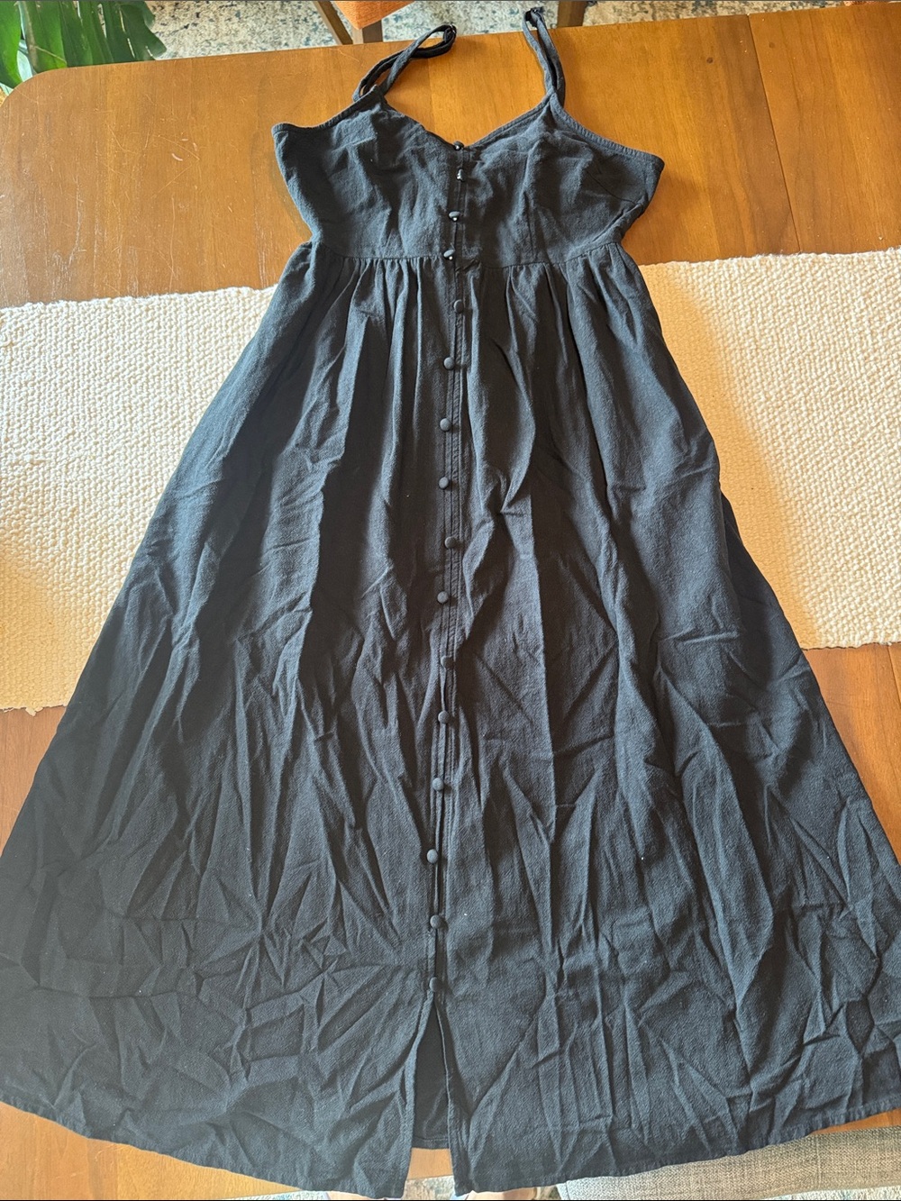 Universal Thread Black Sleeveless Back-Tie Maxi Dress